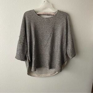 Anthropologie Deletta Textured Stripe Sweater